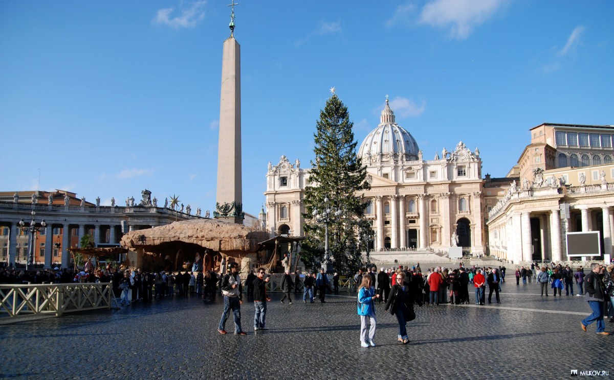 Рим. Площадь Св.Петра накануне Нового 2010 года