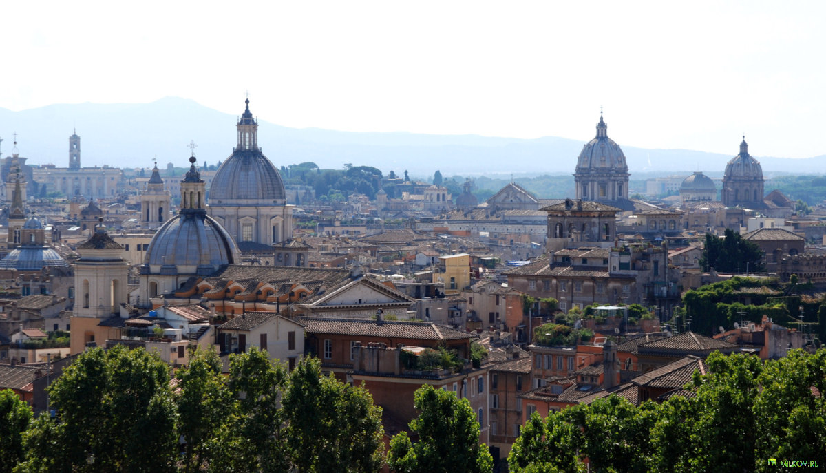 Рим. Панорама города. Вид с замка Св.Ангела