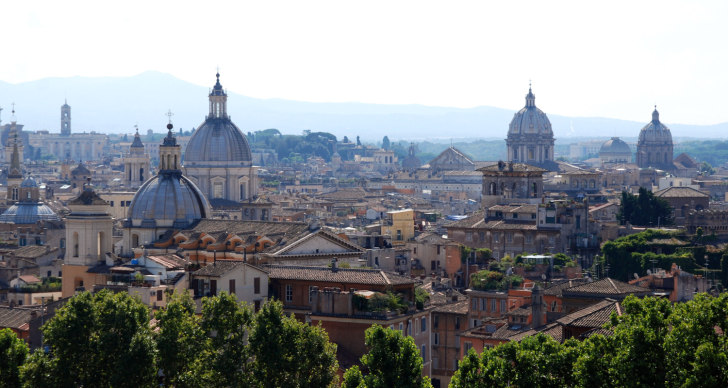 Рим. Панорама города. Вид с замка Св.Ангела