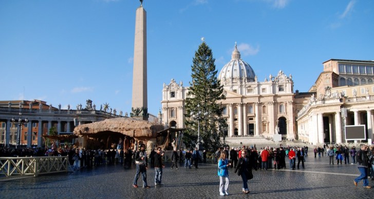 Рим. Площадь Св.Петра накануне Нового 2010 года